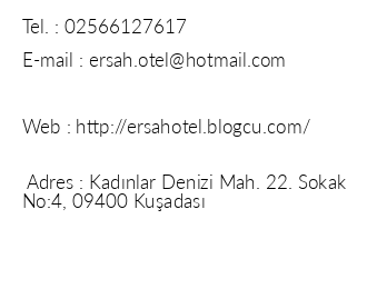 Erah Hotel iletiim bilgileri